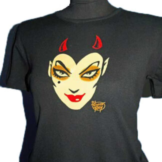 Skinny Fit T-shirt Devil Face - Vince Ray