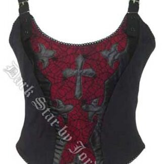 Black & Red Basque Style Top