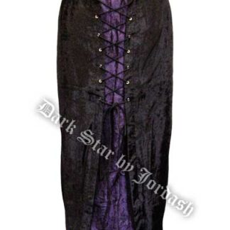 Long Black/Purple Gothic Skirt