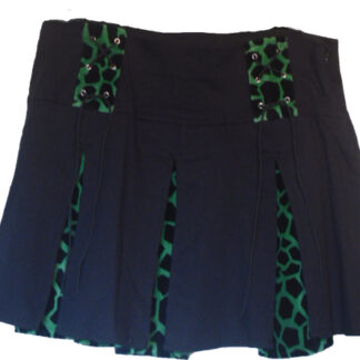 Mini Skirt Cotton & Velvet Jaguar Print