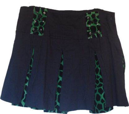 Mini Skirt Cotton & Velvet Jaguar Print