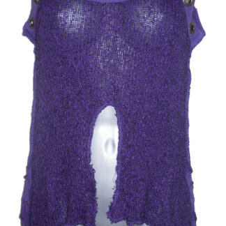 Purple Knit top with frayed edges