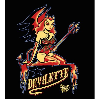 Skinny Fit T-shirt Demon Girl - Vince Ray
