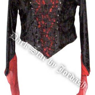 Black & Red Lace Up Top (18-20 XL)