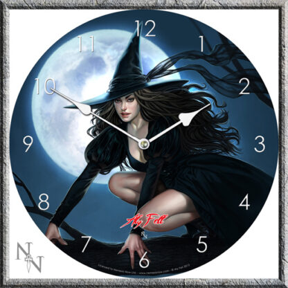 Pink Witch Clock
